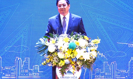Thủ tướng Phạm Minh Chính phát biểu. Ảnh: Hữu Long