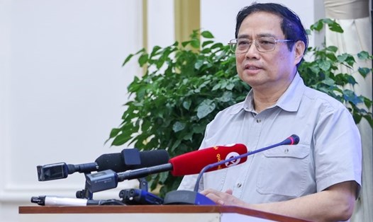Thủ tướng Phạm Minh Chính yêu cầu tăng cường công tác kiểm tra hoạt động công vụ. Ảnh: VGP