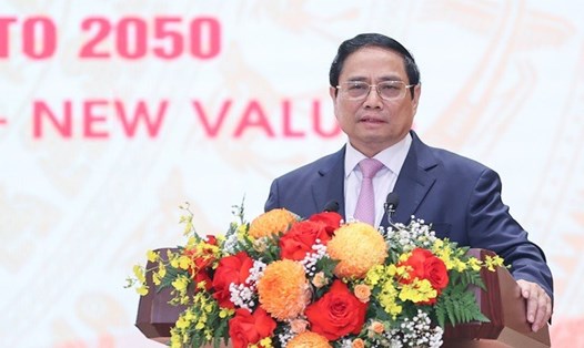 Thủ tướng Chính phủ Phạm Minh Chính phát biểu chỉ đạo hội nghị. Ảnh: VGP/Nhật Bắc