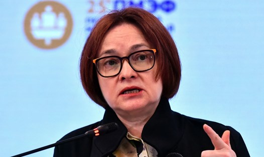Thống đốc Ngân hàng Trung ương Nga Elvira Nabiullina. Ảnh: AFP