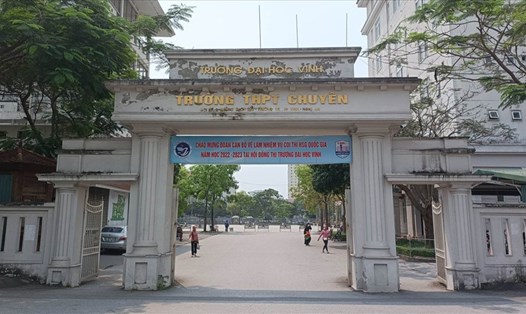 Trường THPT chuyên Đại học Vinh (Nghệ An), nơi nữ sinh N.T.Y.N. theo học. Ảnh: Quỳnh Trang