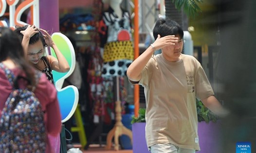 Thái Lan đang trải qua thời tiết nắng nóng kỉ lục, nhiệt độ có nơi trên 44 độ C. Ảnh: Xinhua