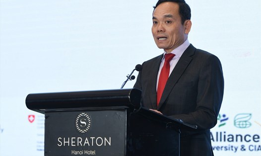 Phó Thủ tướng Chính phủ Trần Lưu Quang phát biểu tại hội nghị. Ảnh: Tùng Đinh
