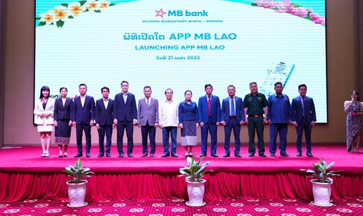 Lễ ra mắt App MB Lào diễn ra tại Thủ đô Viêng Chăn (Lào). Nguồn: MB