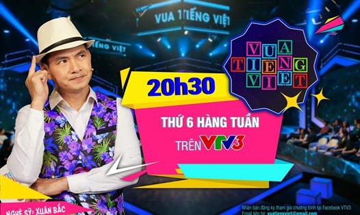 MC Xuân Bắc dẫn dắt Vua Tiếng Việt. Ảnh: VTV