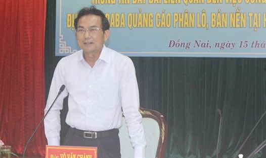Ông Võ Văn Chánh chủ trì một cuộc họp thời điểm còn làm Phó Chủ tịch UBND tỉnh Đồng Nai. Ảnh: Hà Anh Chiến