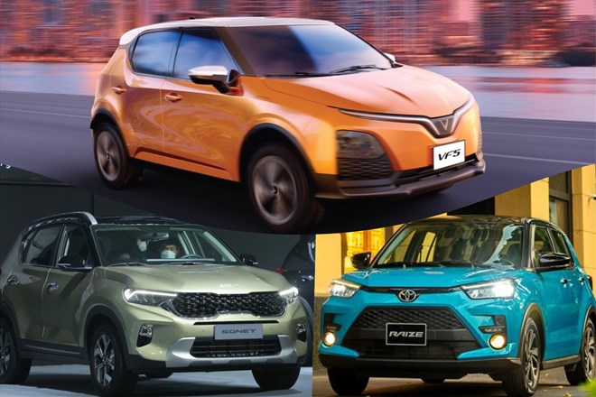 So sánh VinFast VF5 Plus với bộ đôi Kia Sonet và Toyota Raize