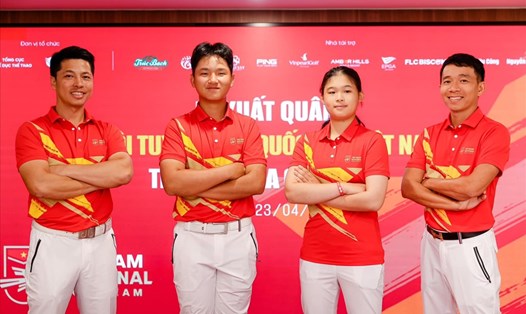 Lễ xuất quân Đội tuyển golf Việt Nam dự SEA Games 32 đã được tổ chức hôm 23.4. Ảnh: VAG