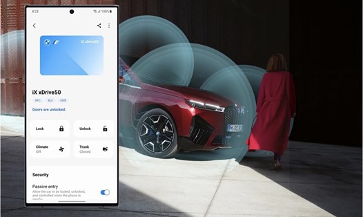 Người dùng đã có thể khóa, mở khóa và khởi động một số xe BMW thông qua điện thoại thông minh của họ. Ảnh: BMW