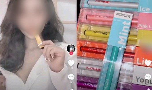 Các loại thuốc lá điện tử được bán trên mạng xã hội. Ảnh chụp màn hình