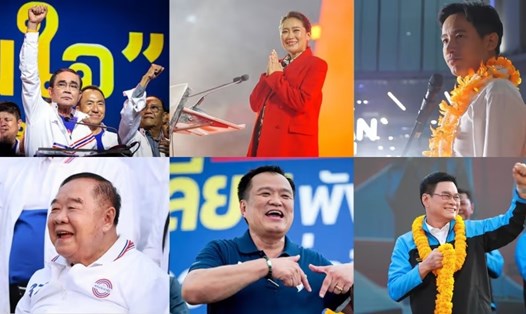 6 ứng cử viên chủ chốt cho vị trí Thủ tướng tiếp theo của Thái Lan. Ảnh: Political Party