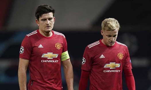Maguire và Van de Beek là những cầu thủ gây thất vọng lớn tại Man United.  Ảnh: AFP