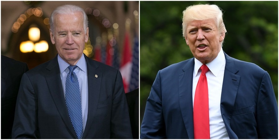 Ông Joe Biden (trái) và ông Donald Trump. Ảnh: Xinhua