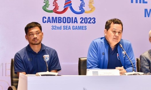 U22 Thái Lan tự tin sẽ lật đổ U22 Việt Nam tại SEA Games 32. Ảnh: FAT