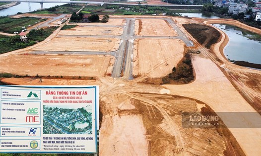 Dự án khu đô thị mới bên bờ sông Lô (phường Hưng Thành, TP Tuyên Quang). Ảnh: Nguyễn Tùng
