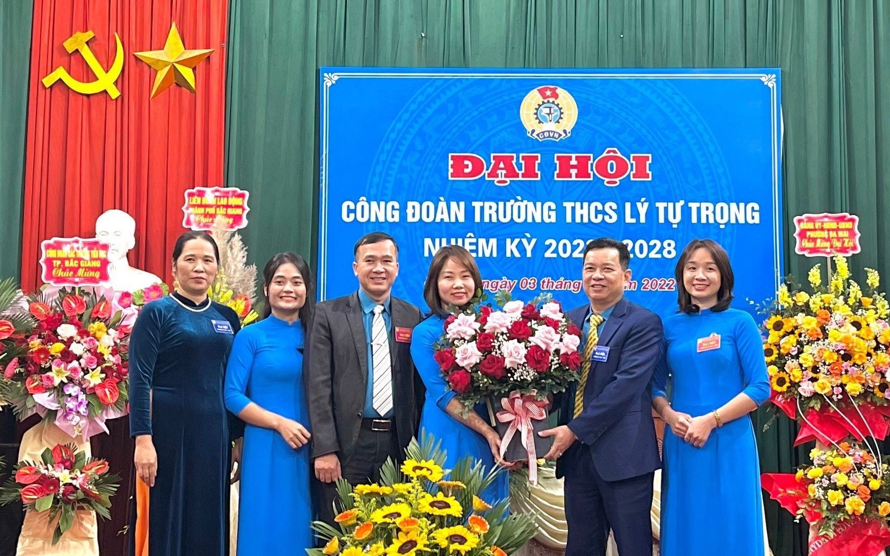 Đại hội Công đoàn Trường THCS Lý Tự Trọng. Ảnh: LĐLĐ thành phố Bắc Giang
