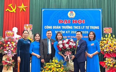 Đại hội Công đoàn Trường THCS Lý Tự Trọng. Ảnh: LĐLĐ thành phố Bắc Giang
