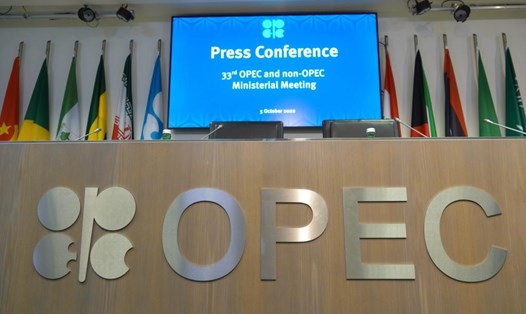 Trung tâm báo chí tại trụ sở của Tổ chức Các nước Xuất khẩu Dầu mỏ (OPEC) ở Vienna, Áo. Ảnh: Xinhua