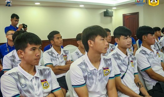 U22 Lào sẽ nhận phần thưởng xứng đáng nếu đánh bại U22 Việt Nam ở trận ra quân SEA Games 32. Ảnh: LFF