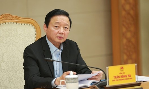Phó Thủ tướng Trần Hồng Hà phát biểu tại cuộc họp. Ảnh: VGP/Minh Khôi