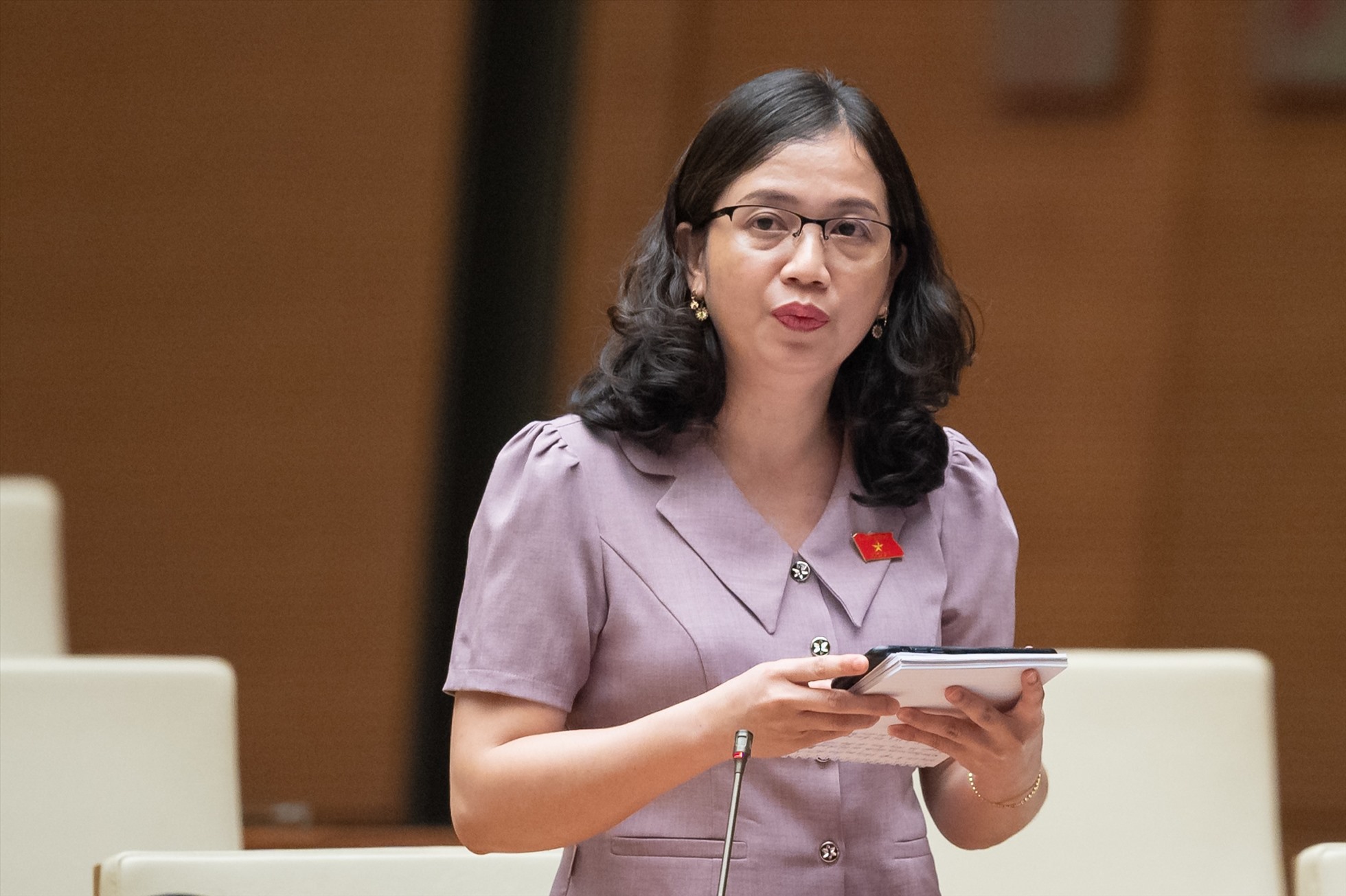 Đại biểu Điểu Huỳnh Sang - Đoàn ĐBQH tỉnh Bình Phước. Ảnh: Phạm Thắng/QH