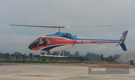 Máy bay trực thăng Bell-505, số hiệu VN-8650. Ảnh: Nguyễn Hùng