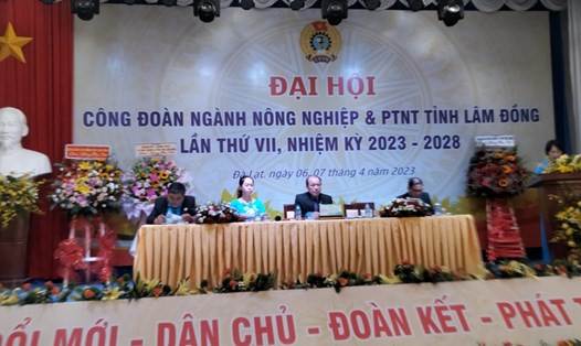 Đại hội Công đoàn ngành NN&PTNT tỉnh Lâm Đồng lần thứ VII, nhiệm kỳ 2023 – 2028 . Ảnh: ĐỨC THIỆM
