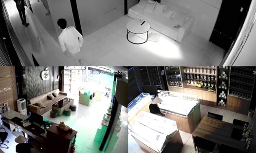 Hiện trường vụ trộm điện thoại tại Phường 8, Thành phố Bạc Liêu. Ảnh: chụp từ camera gia đình