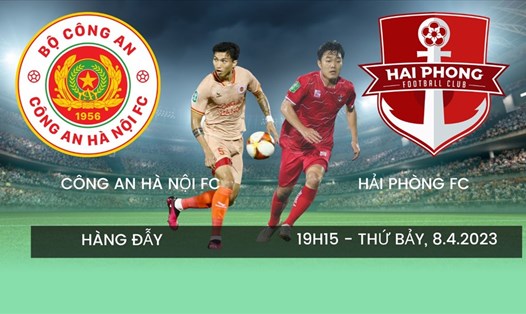 Trận đấu giữa Công an Hà Nội FC và Hải Phòng FC hứa hẹn những diễn biến đáng xem. Đồ họa: Lê Vinh