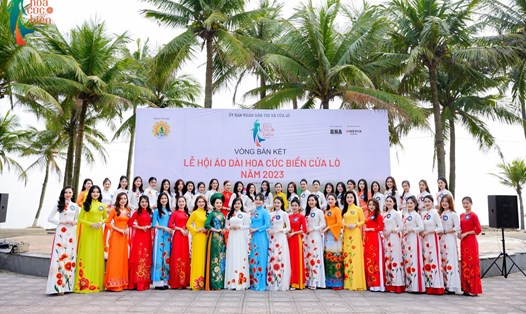 Sự kiện Lễ hội áo dài Hoa cúc biển Cửa Lò 2023 khởi động mùa du lịch 2023. Ảnh: Quang Đại