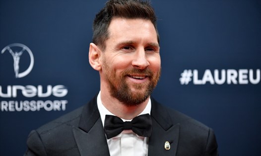 Messi trong buổi lễ nhận giải Laureus World Sports Awards.  Ảnh: AFP