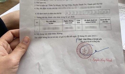 Nhân viên Công ty Hữu Thái khẳng định có liên kết với Công an xã Ngũ Hiệp, huyện Thanh Trì để thực hiện các giấy tờ liên quan mua nhà ở xã hội.