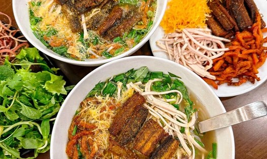 Một bát bún thang đặc biệt của Hưng Yên. Ảnh: Na Nhung