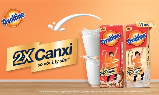 Sữa lúa mạch 2X Canxi Mới chứa lượng canxi gấp đôi so với một ly sữa bò tươi 250ml, cho trẻ cao lớn vượt trội. Ảnh: Doanh nghiệp cung cấp
