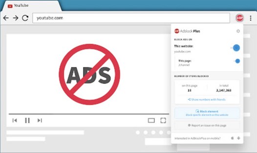 Google đang thử nghiệm cách để loại bỏ các trình chặn quảng cáo trên dịch vụ của họ. Ảnh: AdsBlock Plus