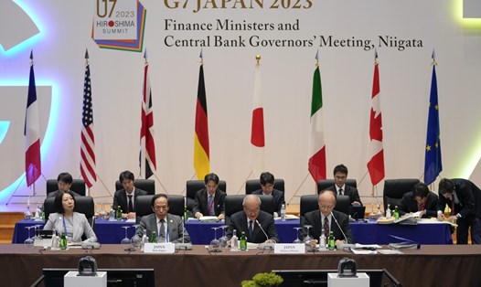 Hội nghị Bộ trưởng Tài chính và Thống đốc Ngân hàng Trung ương G7 tại Niigata, Nhật Bản, ngày 11.5.2023. Ảnh: AFP