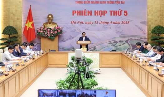 Thủ tướng Chính phủ Phạm Minh Chính chủ trì họp phiên thứ 5 của Ban Chỉ đạo. Ảnh: VGP