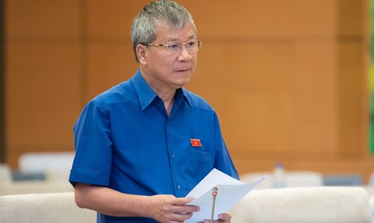 Đại biểu Quốc hội Nguyễn Anh Trí trình bày tờ trình. Ảnh: Phạm Thắng/QH