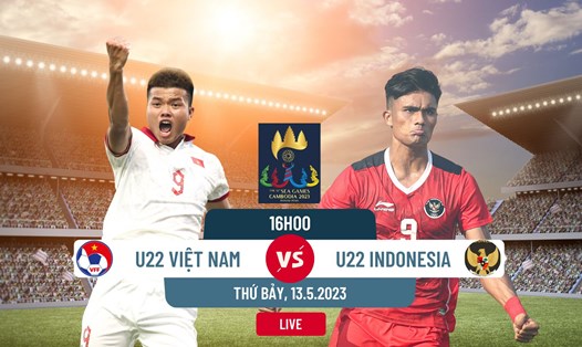 U22 Việt Nam gặp U22 Indonesia tại bán kết bóng đá nam SEA Games 32 lúc 16h00 ngày 13.5. Đồ họa: Lê Vinh