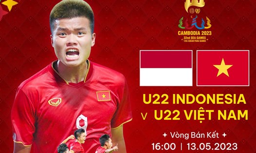 U22 Việt Nam chạm trán U22 Indonesia tại bán kết SEA Games 32. Ảnh: VFF