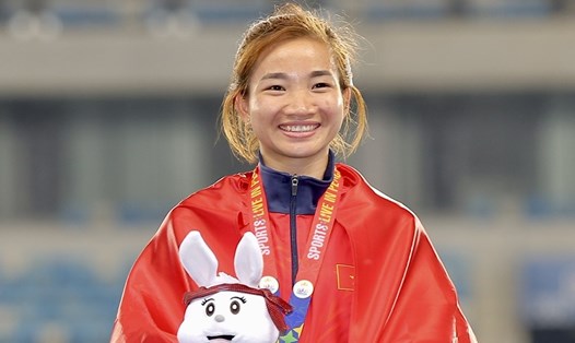 Nguyễn Thị Oanh giành 4 huy chương vàng tại SEA Games 32. Ảnh: Thanh Vũ