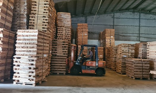 Hàng tồn kho, nhiều doanh nghiệp gỗ ở Gia Lai lao đao. Ảnh Thanh Tuấn