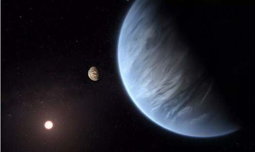 Hình minh họa hai siêu Trái đất quay quanh cùng một ngôi sao mẹ. Ảnh: Hubble