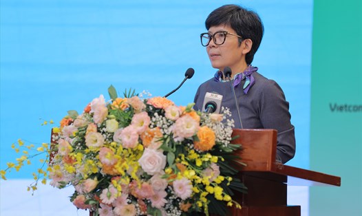 Bà Hà Thị Kim Nga - cán bộ kinh tế cao cấp Văn phòng đại diện Quỹ Tiền tệ Quốc tế (IMF) tại Việt Nam. Ảnh Hoàng Thắng