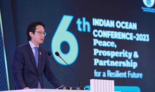 Thứ trưởng Ngoại giao Đỗ Hùng Việt đã tham dự các phiên họp và phát biểu tại phiên toàn thể của Hội nghị Ấn Độ Dương (Indian Ocean Conference - IOC) lần thứ 6. Ảnh: Bộ Ngoại giao