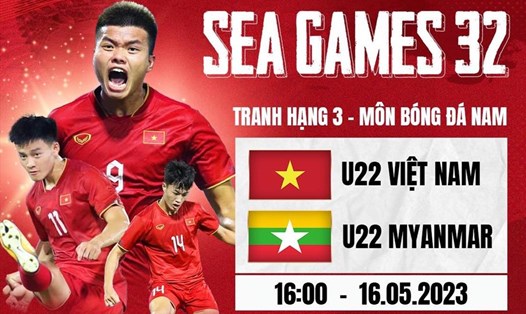 U22 Việt Nam tranh huy chương đồng bóng đá nam SEA Games 32. Ảnh: FPT.