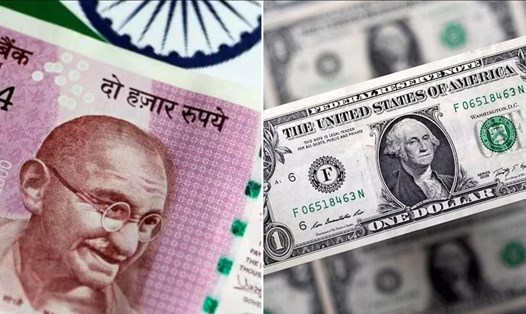 Đồng rupee Ấn Độ và đồng USD của Mỹ. Ảnh: Business Today