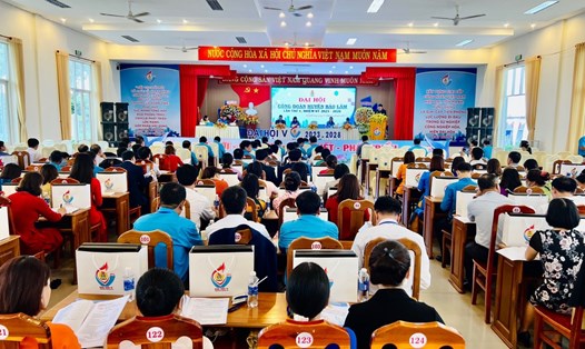 Lâm Đồng đại hội điểm Công đoàn huyện Bảo Lâm nhiệm kỳ 2023-2028. Ảnh: Kim Dung