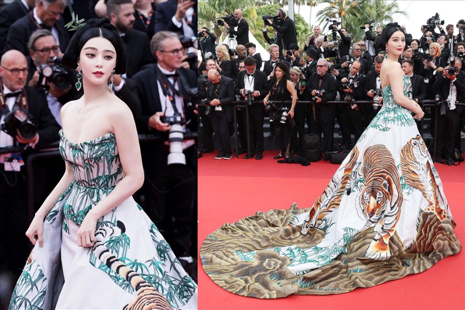 Phạm Băng Băng tại Liên hoan phim Cannes 2023. Ảnh: Xinhua