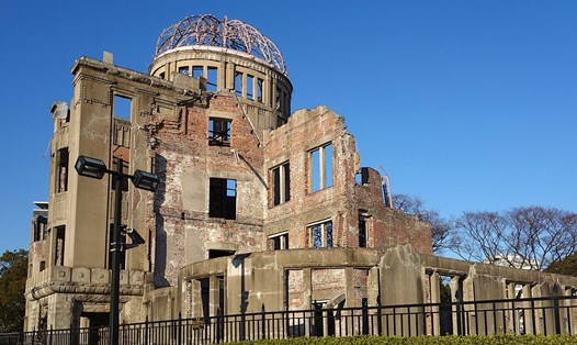 Khu tưởng niệm hòa bình Hiroshima là một trong số ít các tòa nhà còn sót lại sau khi Mỹ thả bom nguyên tử xuống thành phố vào tháng 8.1945. Ảnh: Wiki